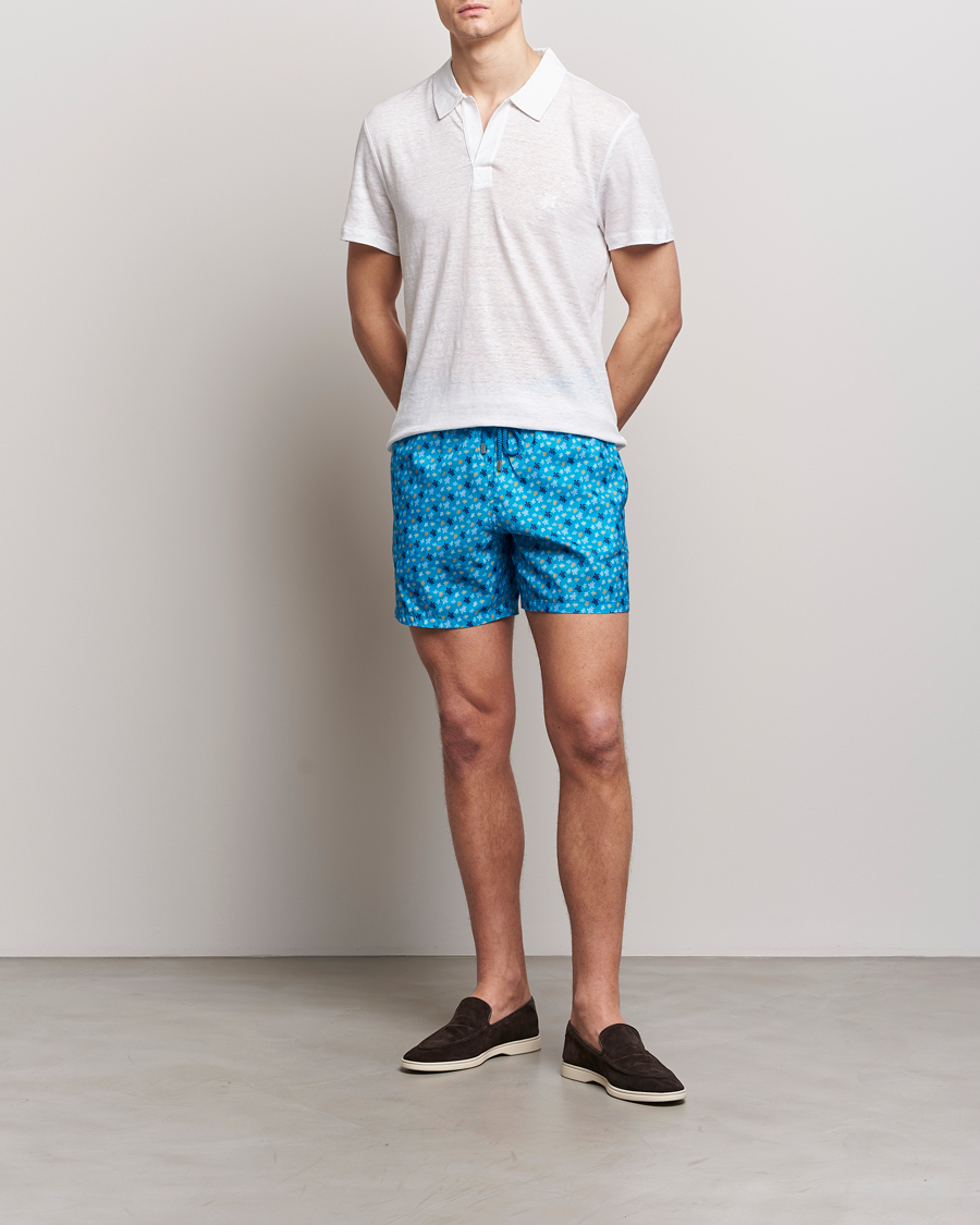 Herr | Badbyxor | Vilebrequin | Mahina Printed Swimshorts Bleu Hawaii