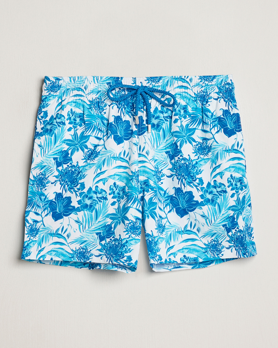 Herr | Badbyxor | Vilebrequin | Moorise Printed Swimshorts Blanc