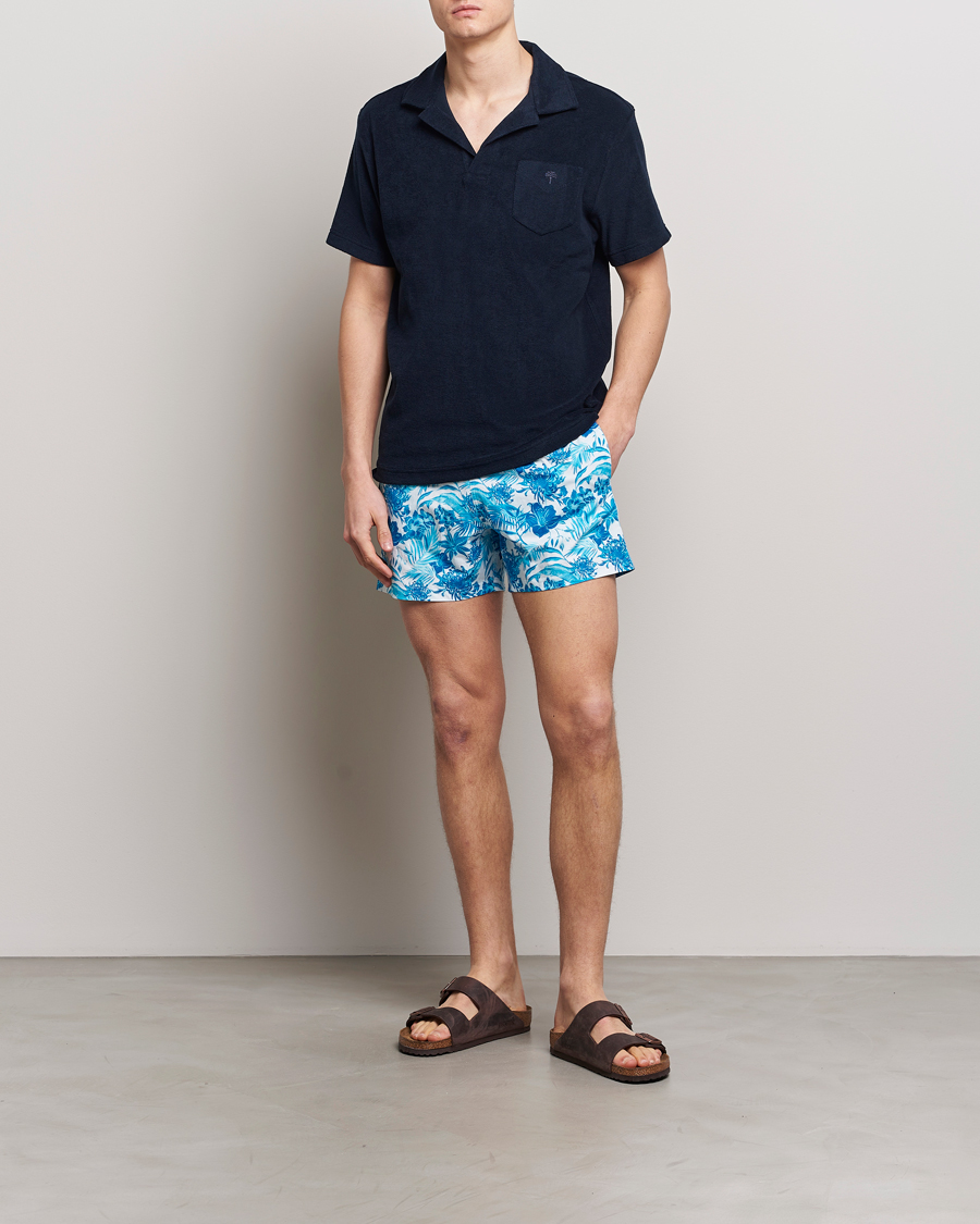Herr | Badbyxor | Vilebrequin | Moorise Printed Swimshorts Blanc