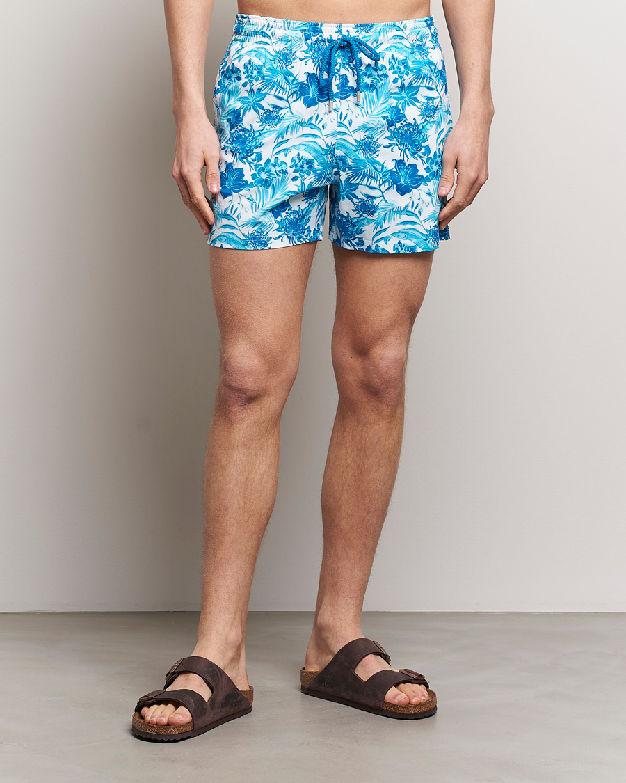 Herre | Vilebrequin | Vilebrequin | Moorise Printed Swimshorts Blanc