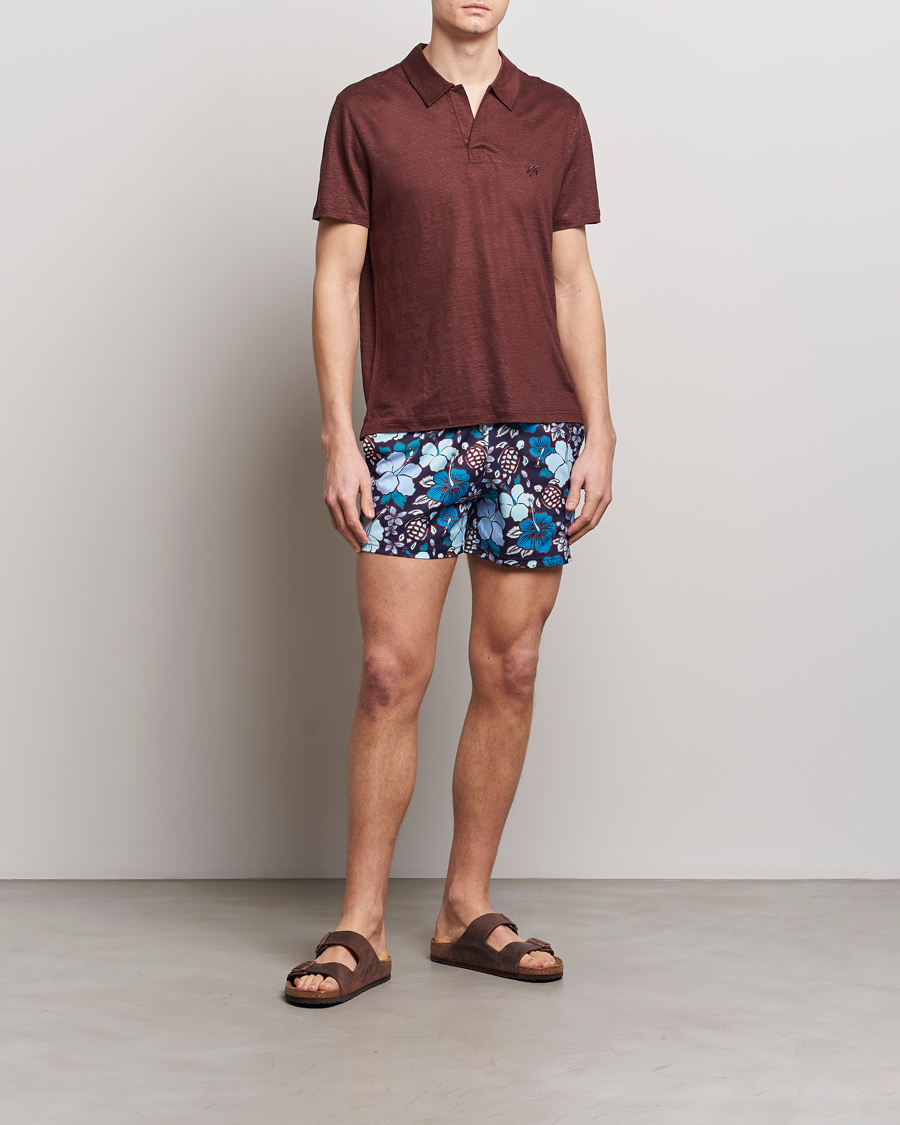 Herr | Badbyxor | Vilebrequin | Moorise Printed Swimshorts Minuit