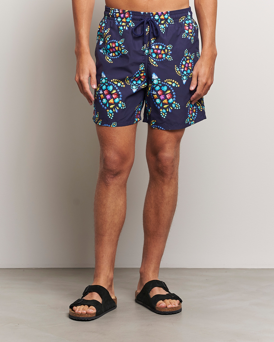 Herr | Badbyxor | Vilebrequin | Moorea Printed Swimshorts Minuit