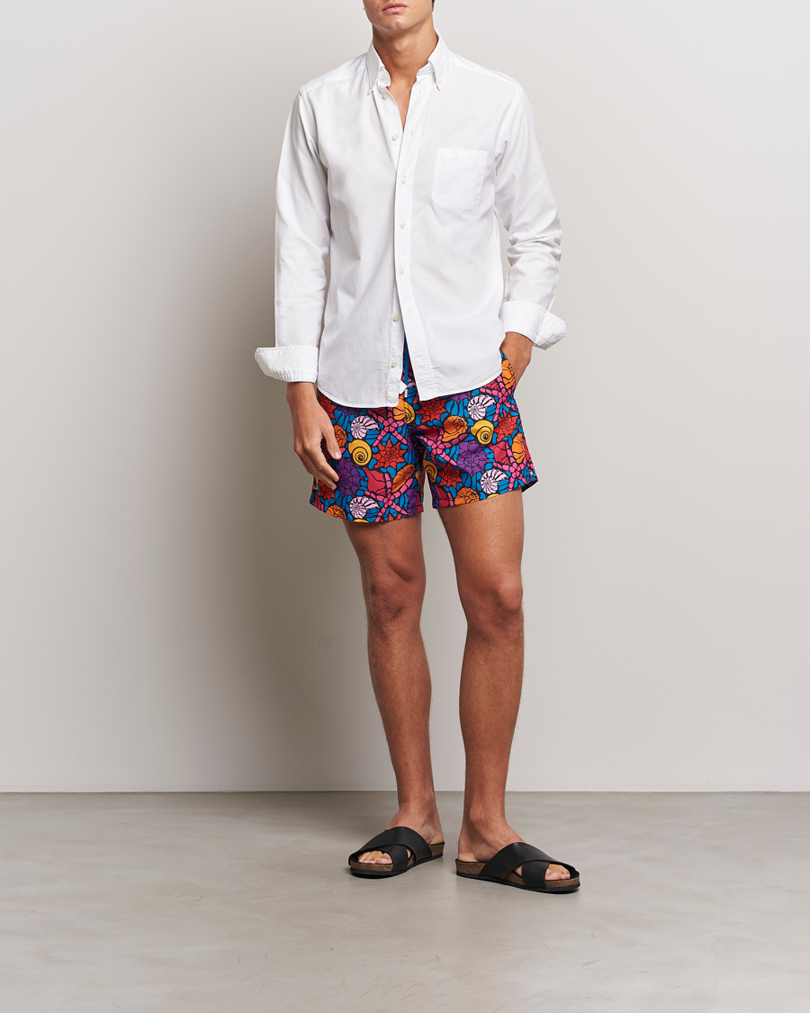 Herr | Badbyxor | Vilebrequin | Moorea Printed Swimshorts Bleu Marine