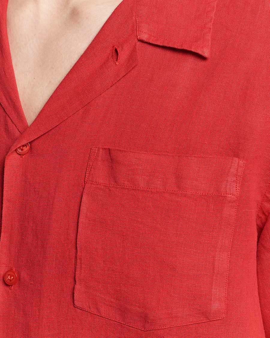 Herr | Skjortor | Vilebrequin | Carhli Resort Short Sleeve Shirt Mouline Rouge