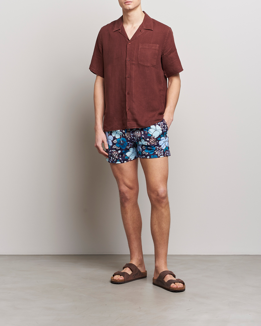 Herr | Skjortor | Vilebrequin | Carhli Resort Short Sleeve Shirt Acajou