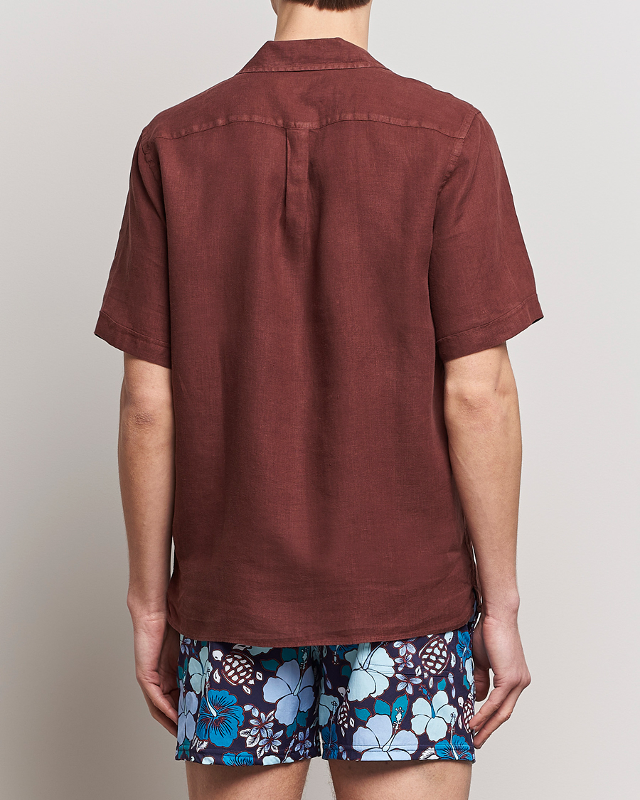 Herr | Skjortor | Vilebrequin | Carhli Resort Short Sleeve Shirt Acajou