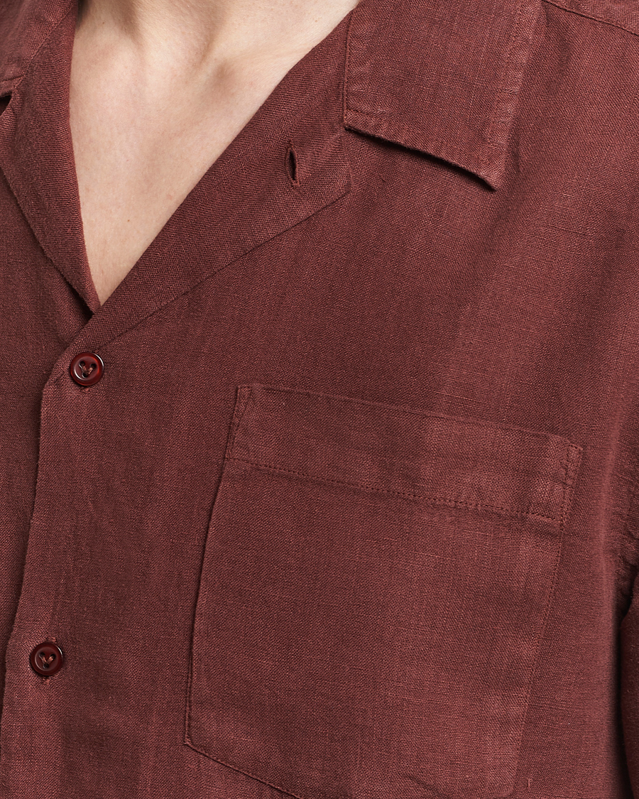 Herr | Skjortor | Vilebrequin | Carhli Resort Short Sleeve Shirt Acajou
