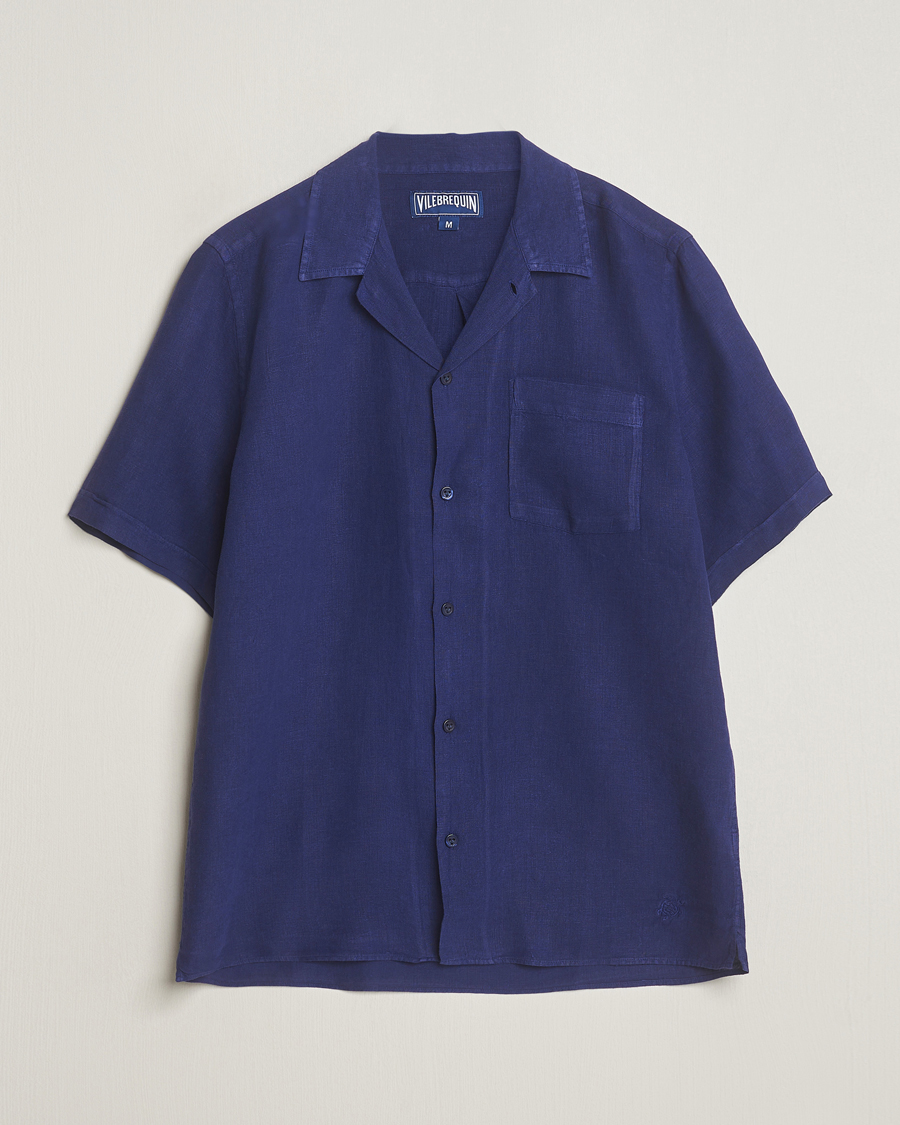 Herr | Skjortor | Vilebrequin | Carhli Resort Short Sleeve Shirt Minuit