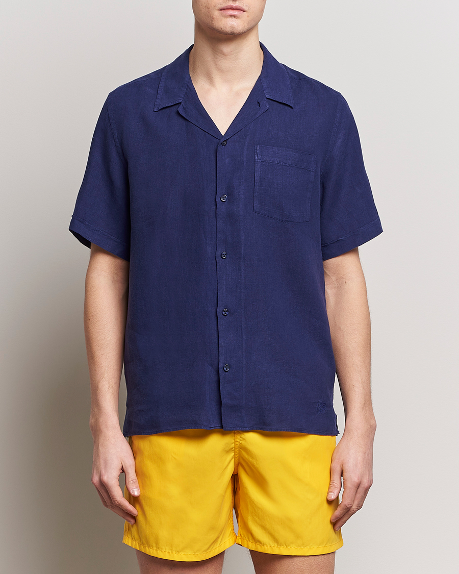 Herr | Skjortor | Vilebrequin | Carhli Resort Short Sleeve Shirt Minuit