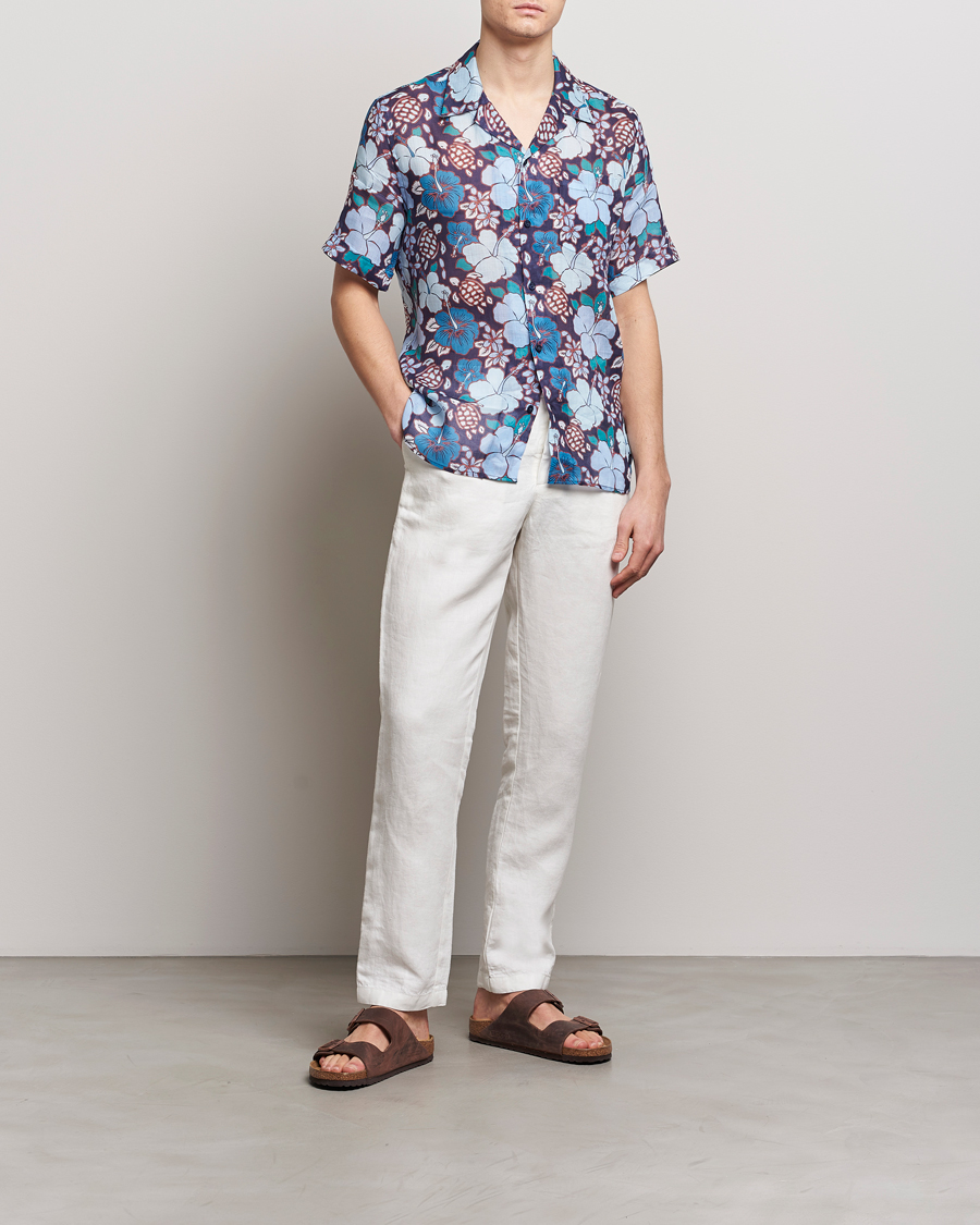 Herr | Skjortor | Vilebrequin | Carhli Resort Short Sleeve Shirt Minuit