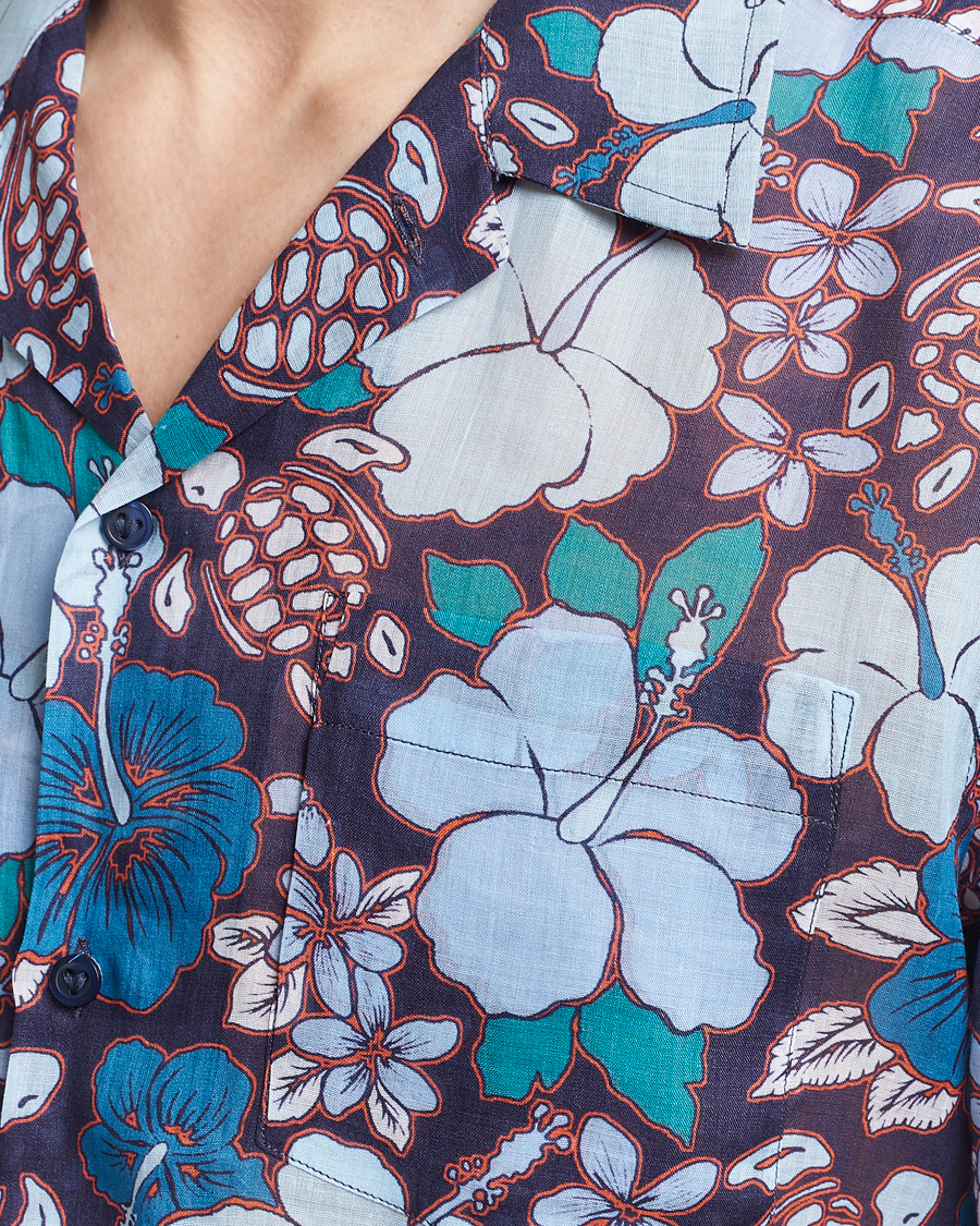Herr | Skjortor | Vilebrequin | Carhli Resort Short Sleeve Shirt Minuit