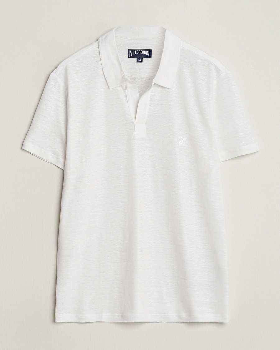 Herr | Pikéer | Vilebrequin | Pyramid Linen Jersey Polo Blanc