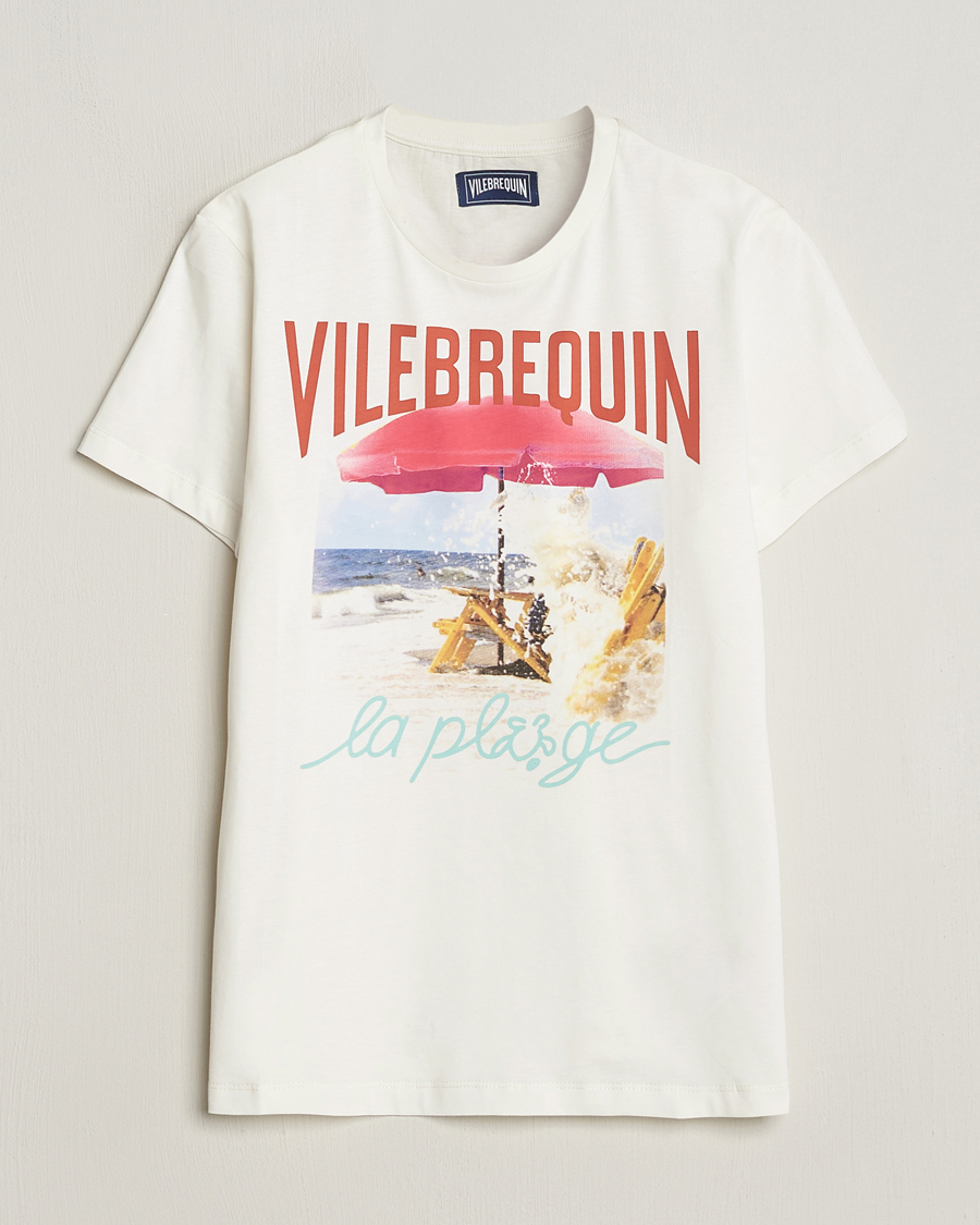 Herr | T-Shirts | Vilebrequin | Portisol Printed Crew Neck T-Shirt Off White