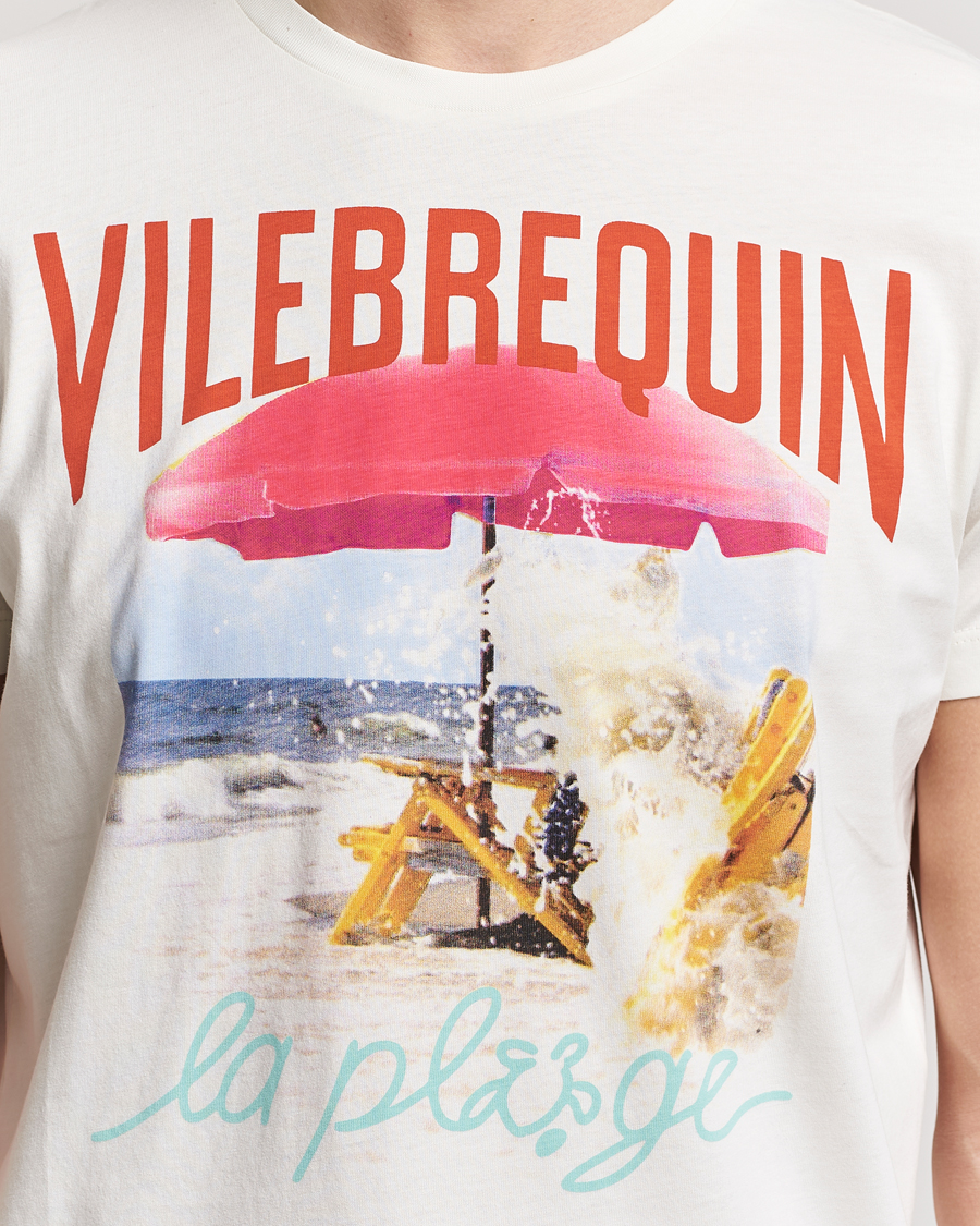 Herr | T-Shirts | Vilebrequin | Portisol Printed Crew Neck T-Shirt Off White