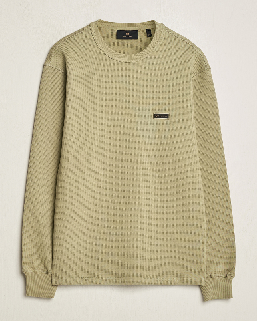 Herr | Tröjor | Belstaff | Tarn Long Sleeve Waffle Sweatshirt Aloe