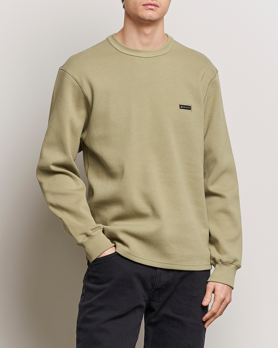 Herr | Tröjor | Belstaff | Tarn Long Sleeve Waffle Sweatshirt Aloe