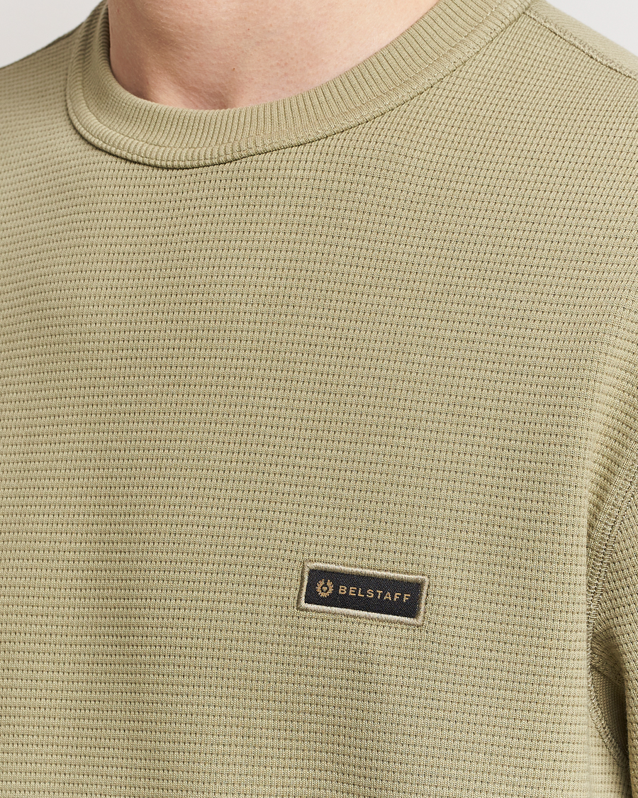 Herr | Tröjor | Belstaff | Tarn Long Sleeve Waffle Sweatshirt Aloe