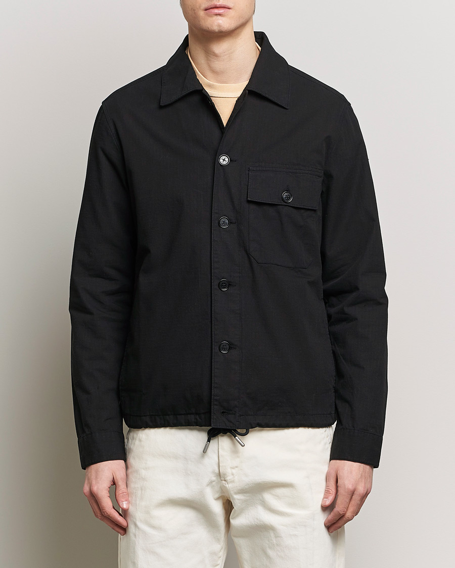 Herr | Best of British | Belstaff | Guley Ripstop Overshirt Black