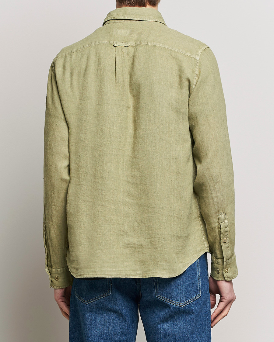 Herr | Skjortor | Belstaff | Scale Linen Pocket Shirt Aloe