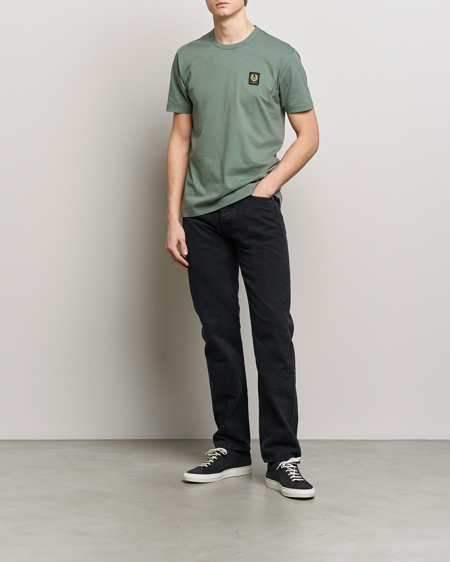 Herr | T-Shirts | Belstaff | Cotton Logo T-Shirt Mineral Green