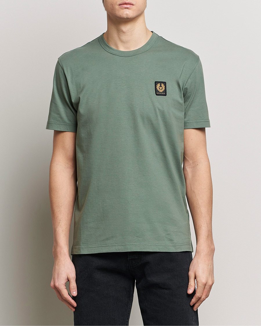 Herr | Best of British | Belstaff | Cotton Logo T-Shirt Mineral Green