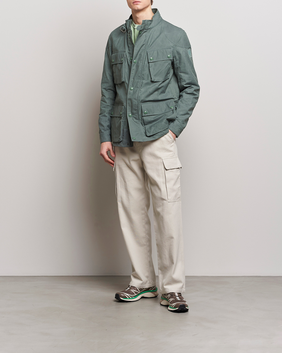 Herr | Jackor | Belstaff | Landsport Dry Wax Fieldmaster Mineral Green
