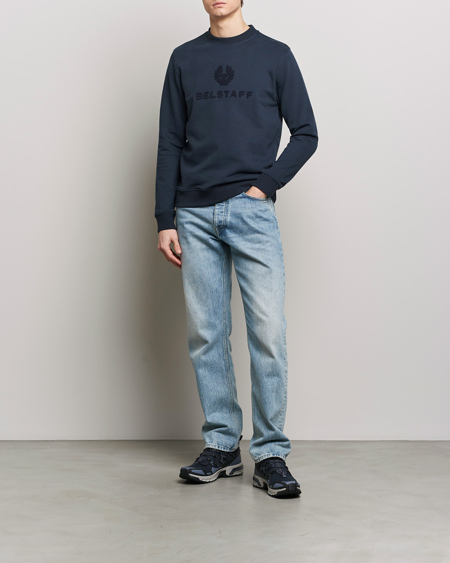 Herr | Tröjor | Belstaff | Varsity Logo Sweatshirt Dark Ink