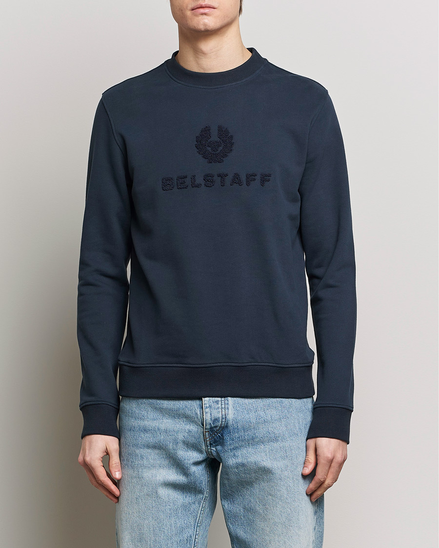 Herr | Best of British | Belstaff | Varsity Logo Sweatshirt Dark Ink