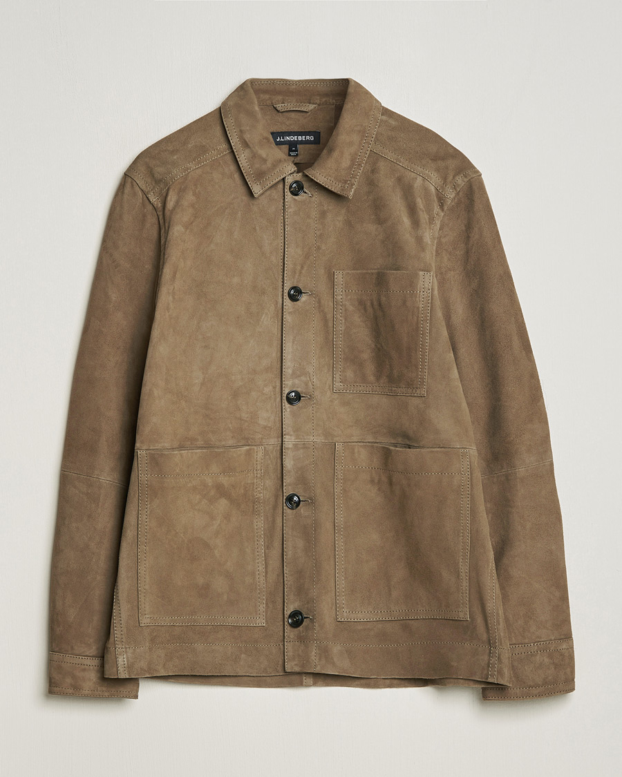 Herr | Jackor | J.Lindeberg | Walt Suede Jacket Walnut