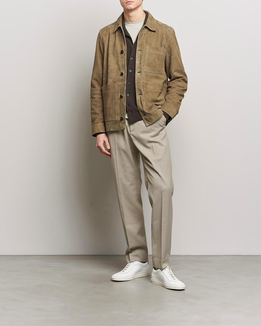 Herr | Jackor | J.Lindeberg | Walt Suede Jacket Walnut