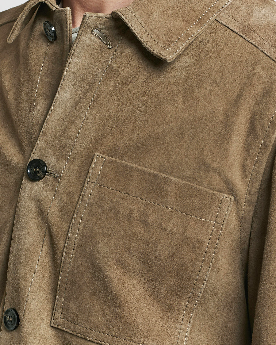 Herr | Jackor | J.Lindeberg | Walt Suede Jacket Walnut