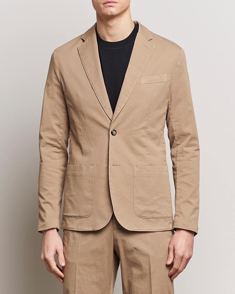 Herr | Kavajer | J.Lindeberg | Elton Garment Dyed Cotton Blazer Batique Khaki