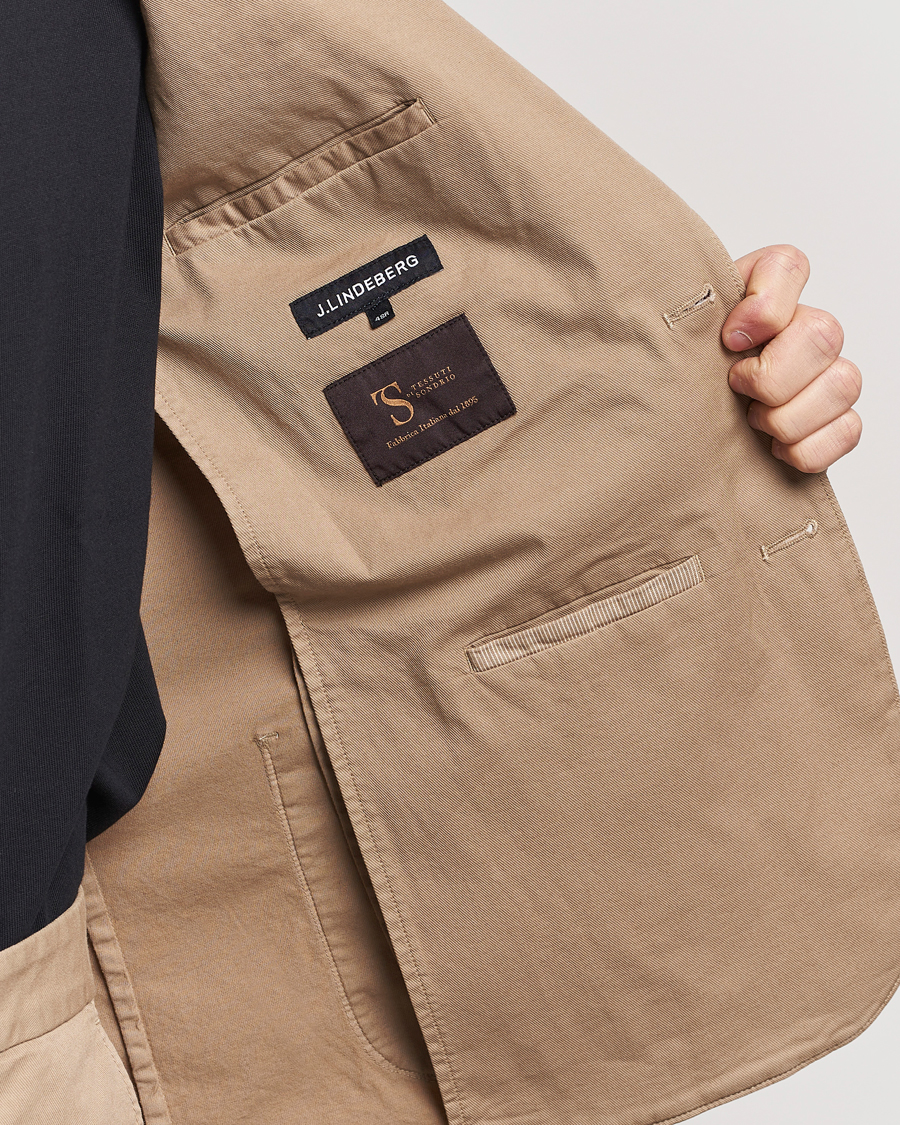 Herr | Kavajer | J.Lindeberg | Elton Garment Dyed Cotton Blazer Batique Khaki
