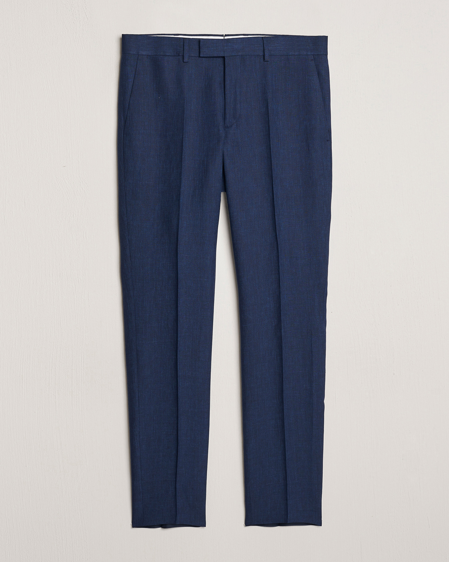 Herr | Byxor | J.Lindeberg | Grant Super Linen Trousers Navy