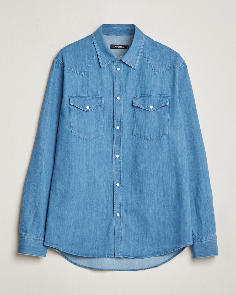 Herr | Skjortor | J.Lindeberg | Carson Denim Shirt Bijou Blue