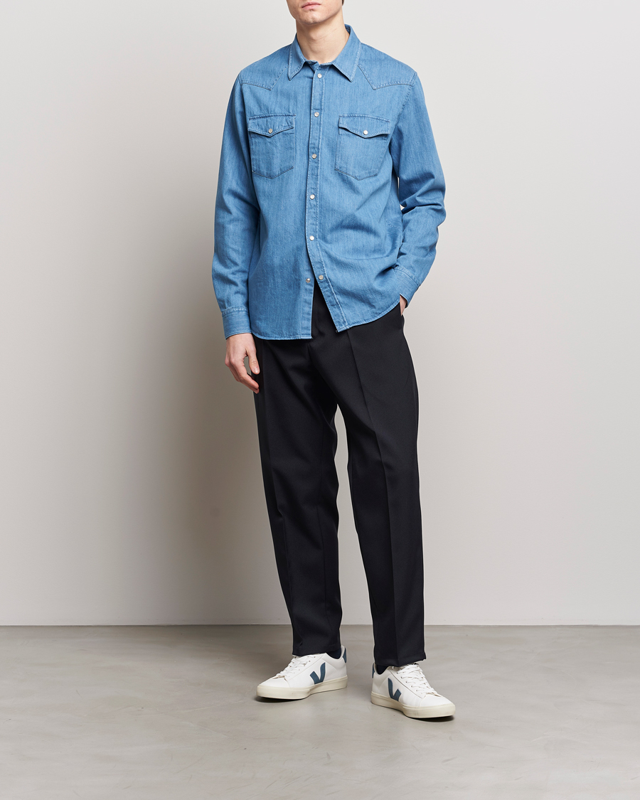 Herr | Skjortor | J.Lindeberg | Carson Denim Shirt Bijou Blue