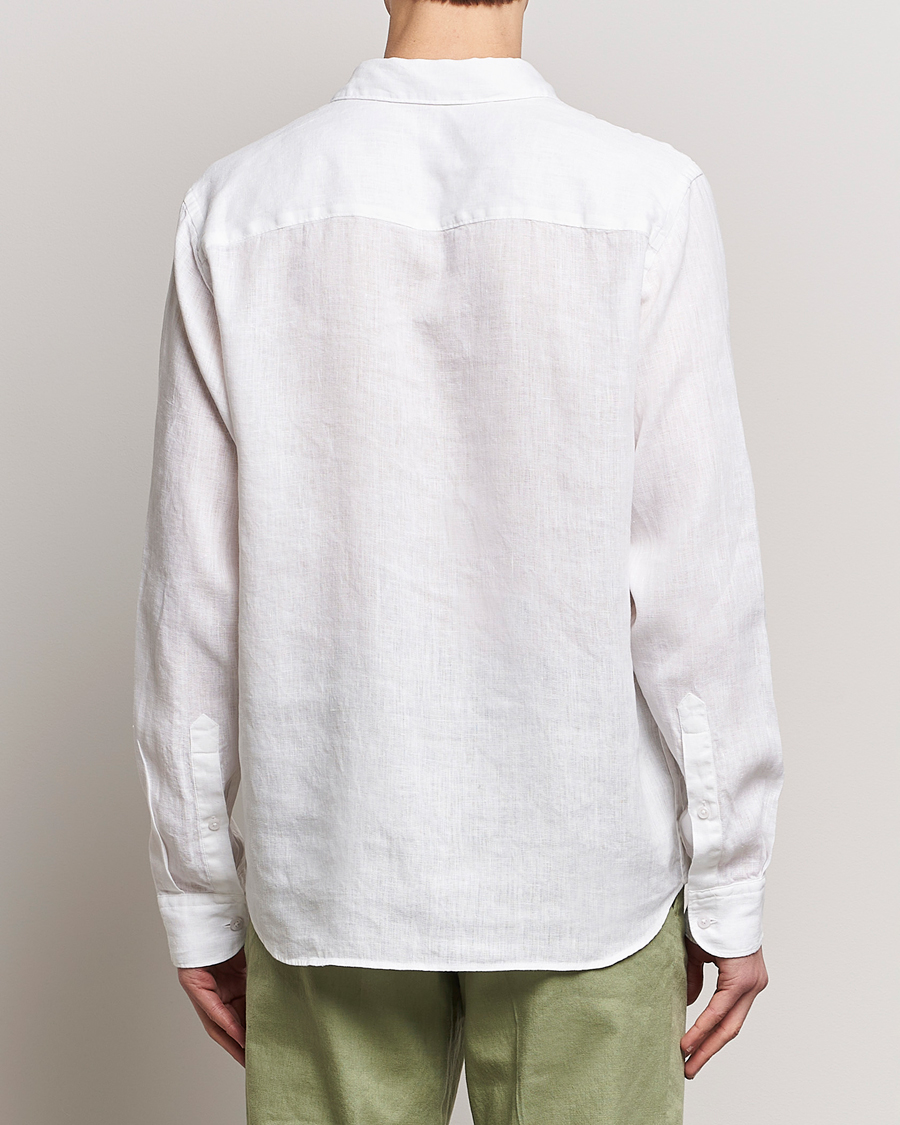 Herr | Skjortor | J.Lindeberg | Regular Fit Clean Linen Shirt White