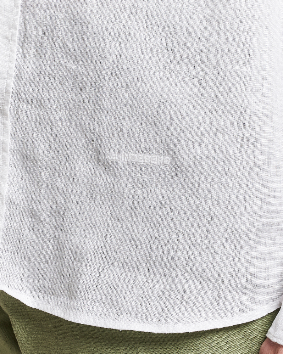 Herr | Skjortor | J.Lindeberg | Regular Fit Clean Linen Shirt White