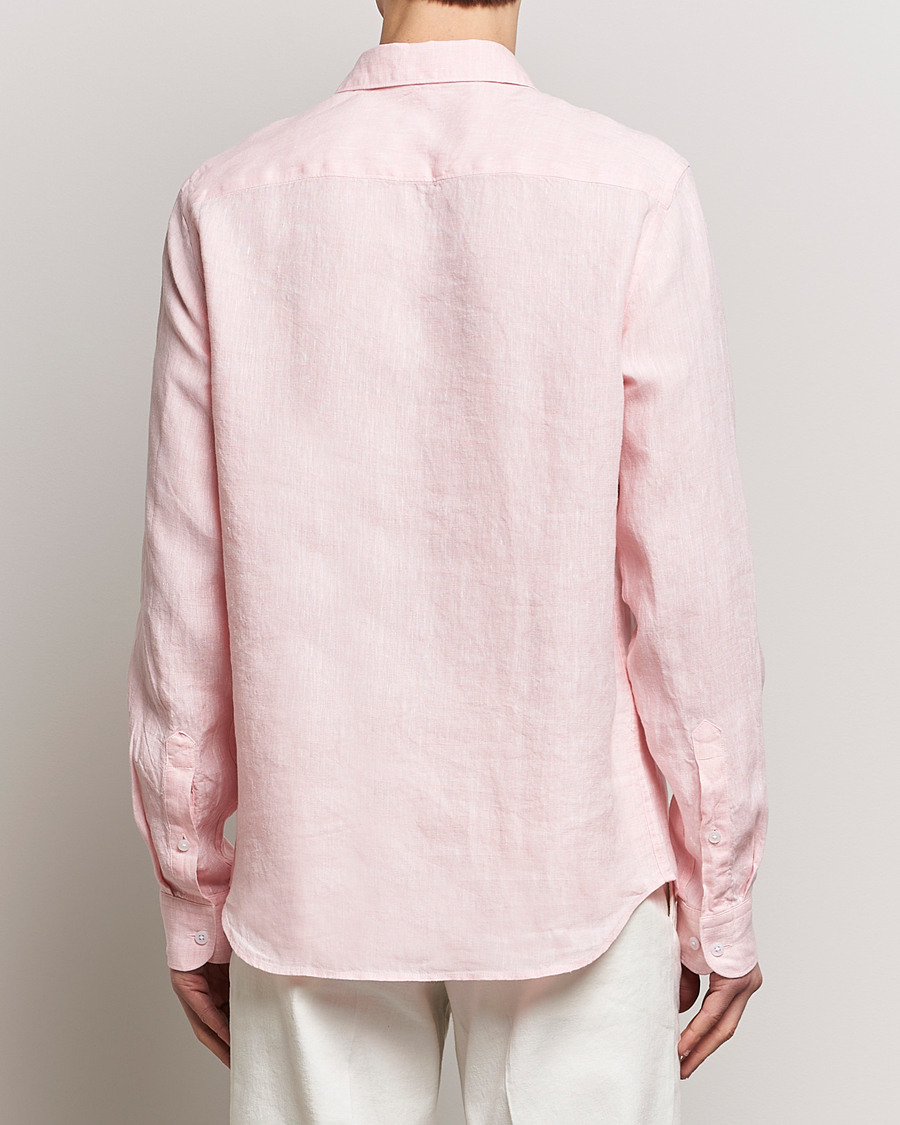 Herr | Skjortor | J.Lindeberg | Slim Fit Linen Melange Shirt Powder Pink