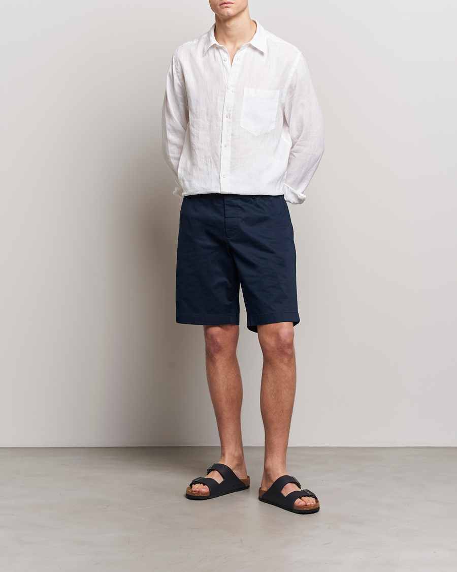 Herr | Shorts | J.Lindeberg | Nathan Cloud Satin Shorts Navy