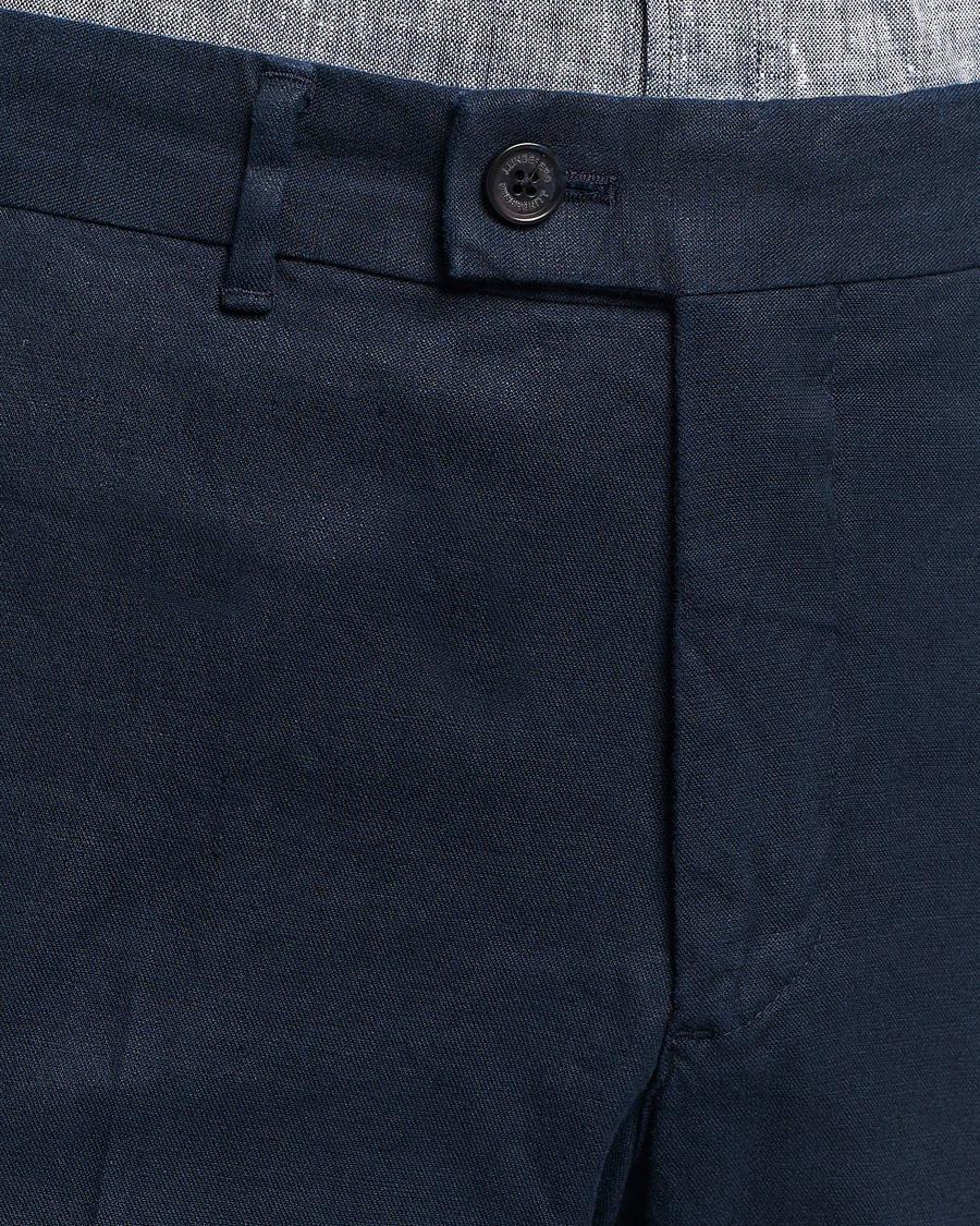 Herr | Byxor | J.Lindeberg | Lois Cotton/Linen Stretch Pants Navy