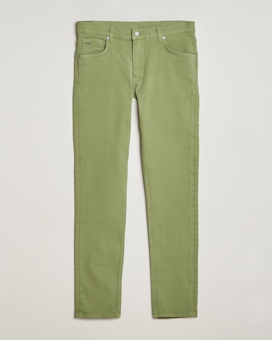 Herr | Byxor | J.Lindeberg | Jay Twill Slim Stretch 5-Pocket Trousers Oil Green