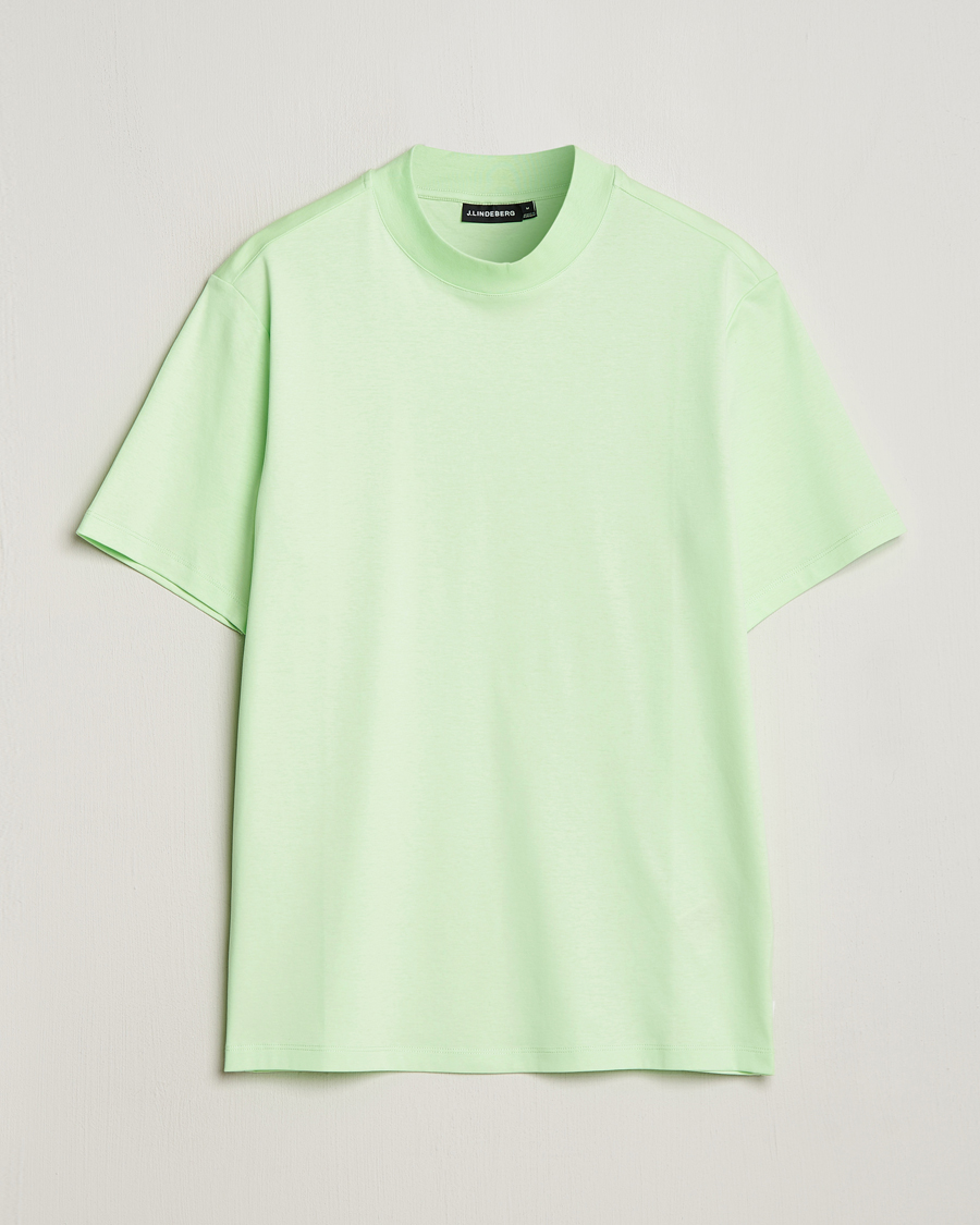 Herr | T-Shirts | J.Lindeberg | Ace Mock Neck T-Shirt Paradise Green