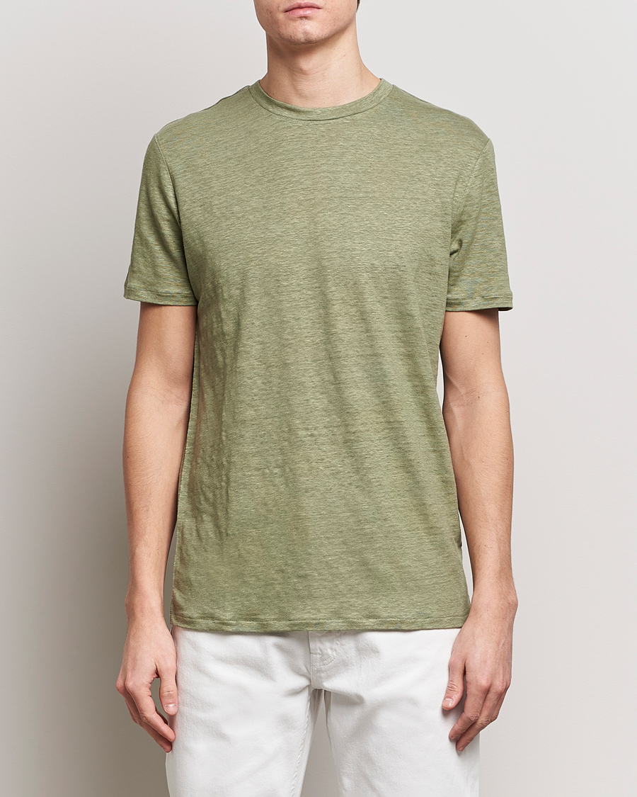 Herr | Business & Beyond | J.Lindeberg | Coma Linen T-Shirt Oil Green