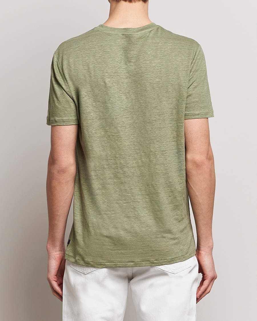 Herr | T-Shirts | J.Lindeberg | Coma Linen T-Shirt Oil Green