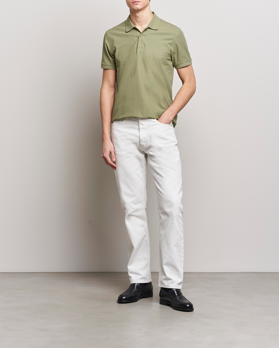 Herr | Pikéer | J.Lindeberg | Troy Polo Shirt Oil Green