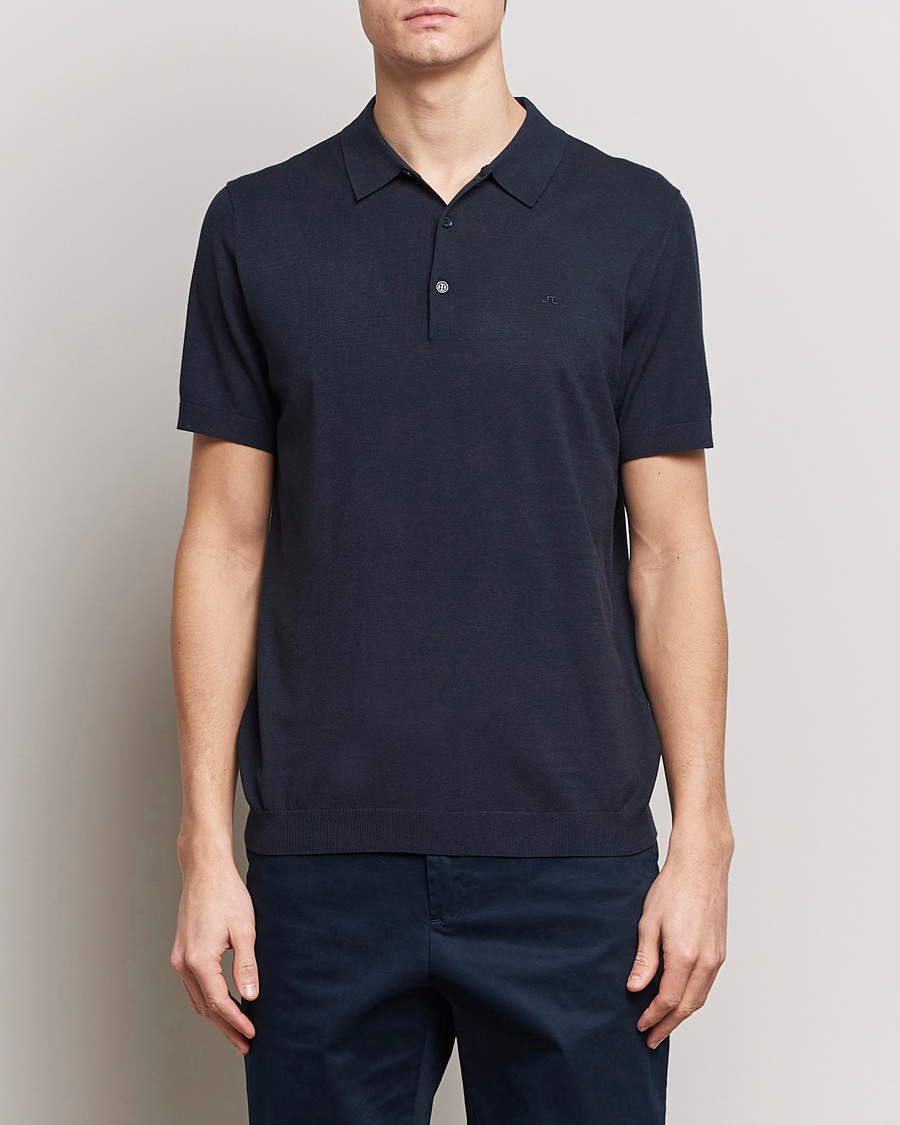 Herre |  | J.Lindeberg | Ridge Rayon Silk Polo Navy