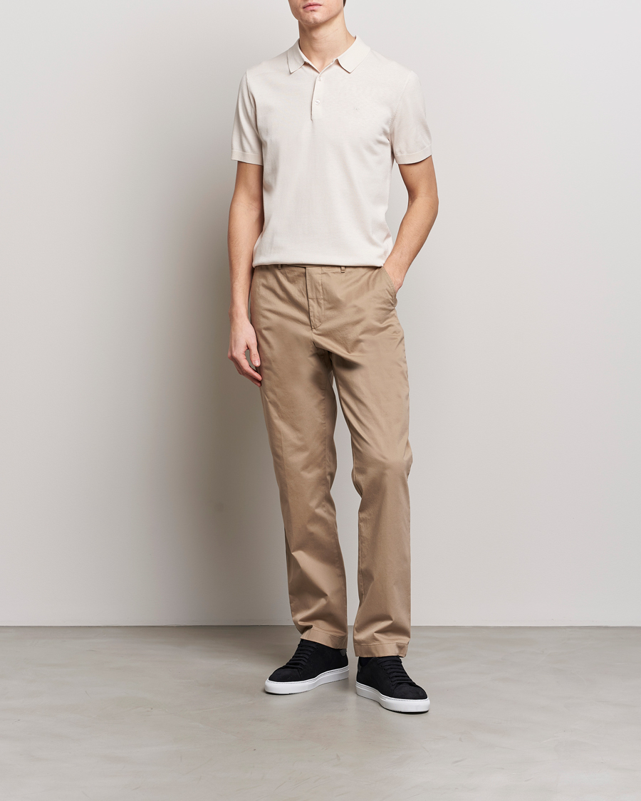 Herr | Pikéer | J.Lindeberg | Ridge Rayon Silk Polo Moonbeam