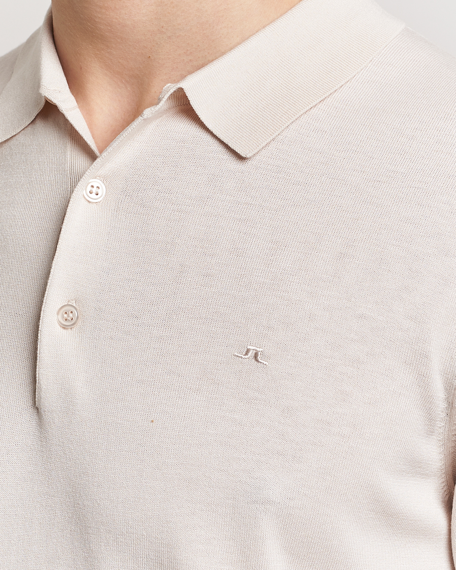 Herr | Pikéer | J.Lindeberg | Ridge Rayon Silk Polo Moonbeam