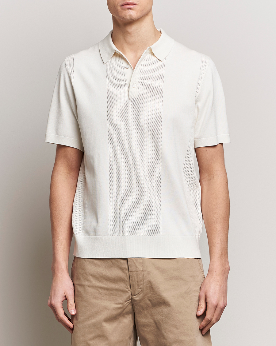 Herr | J.Lindeberg | J.Lindeberg | Reymond Solid Knitted Polo Cloud White